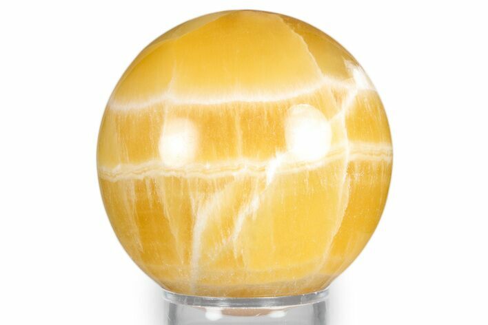Polished Honeycomb Calcite Sphere - Utah #344837